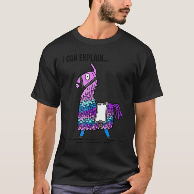 Camiseta Llama de Loot Que Puedo Explicar Juegos (Anverso)