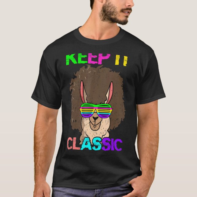Camiseta Llama de los años 90 del Keep It Classic Alpaca (Anverso)