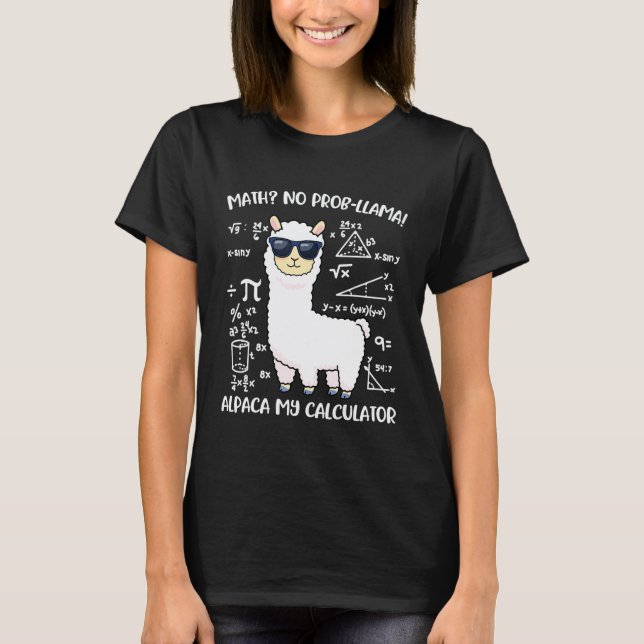 Camiseta Llama de matemáticas (Anverso)