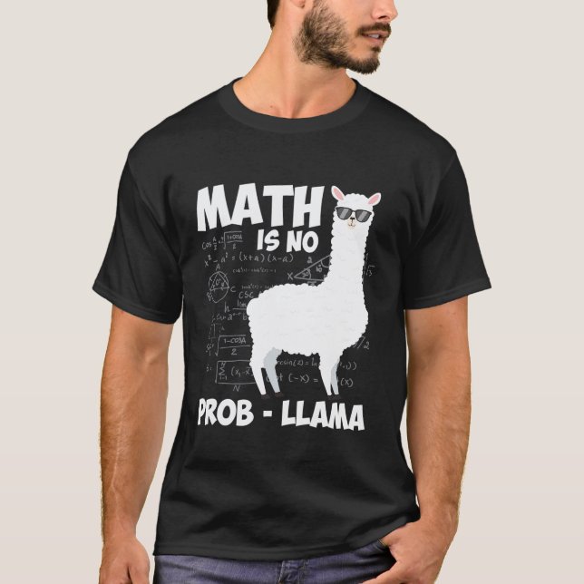 Camiseta Llama de matemáticas las matemáticas no son un pro (Anverso)