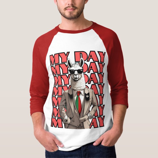 Camiseta Llama de mi día en un diseño Gucci inspirado en el (Anverso)