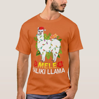 Camiseta Llama de Navidad hawaiana enciende a Mele Kalikima