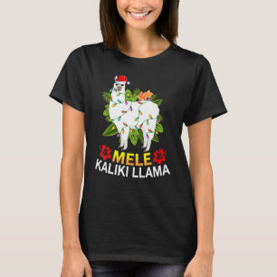 Camiseta Llama de Navidad hawaiana enciende a Mele Kalikima