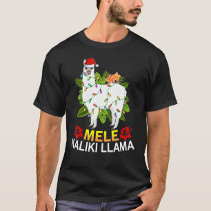 Camiseta Llama de Navidad hawaiana enciende a Mele Kalikima