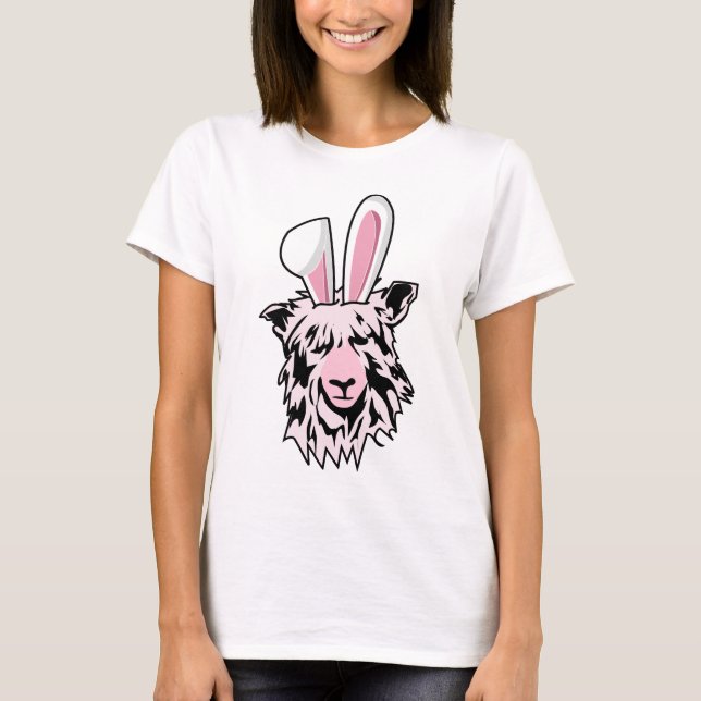 Camiseta Llama de Pascua / Alpaca con Orejas Confitadas (Anverso)
