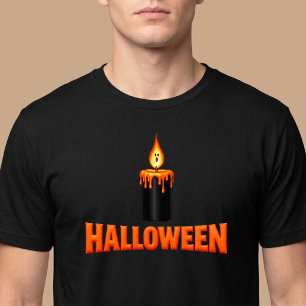 Camiseta Llama de Vela de Halloween