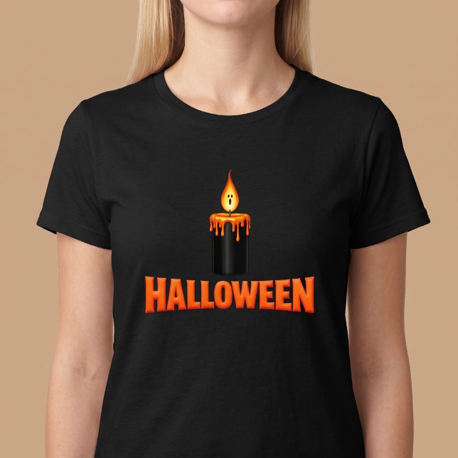 Camiseta Llama de Vela de Halloween (Subido por el creador)