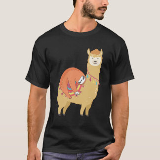 Camiseta Llama del montar a caballo de la pereza