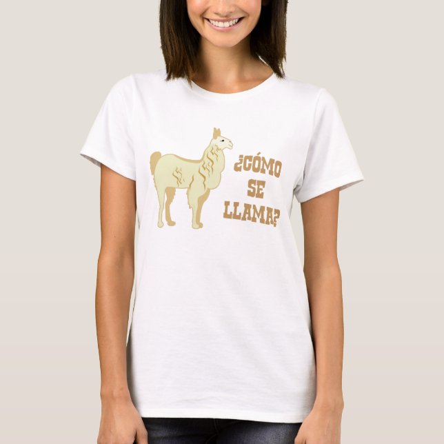 Camiseta ¿Llama del SE de Como?  ¿Cuál es su nombre? (Anverso)