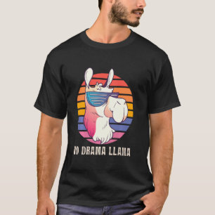 Camiseta Llama divertida a no dramama con gafas de sol alpa