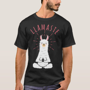 Camiseta Llama divertida al hacer Yoga Llamaste Namaste Div