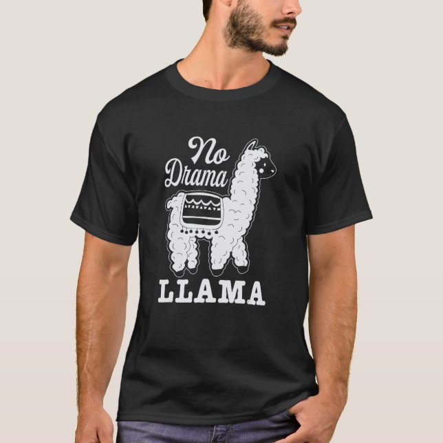 Camiseta Llama Divertida Sin Drama (Anverso)