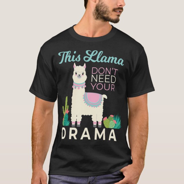 Camiseta Llama dramática (Anverso)