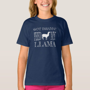 Camiseta Llama dramática recibe ramas de mi llamada