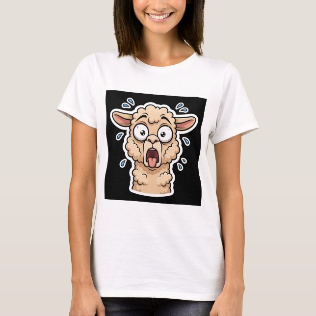 Camiseta Llama Dramático Jadea Divertido (Anverso)