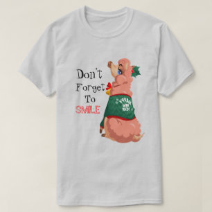 Camiseta llama en Navidades