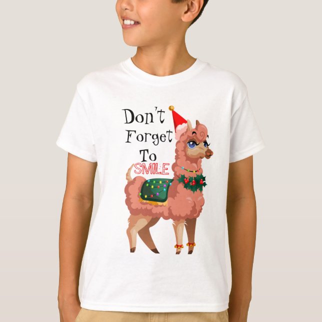 Camiseta llama en Navidades (Anverso)