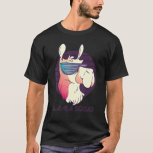 Camiseta Llama Escuadrón Guay Alpaca Llama con Anim de gafa