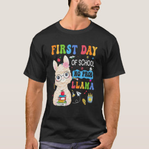 Camiseta Llama feliz primer día, no hay problema para volve