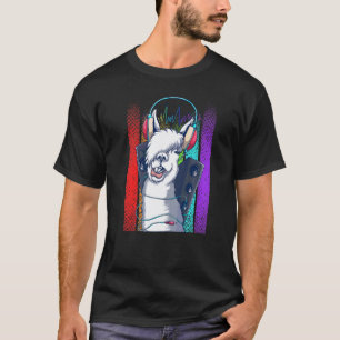 Camiseta Llama Fiesta Animal Colorido Animal Arcoíris