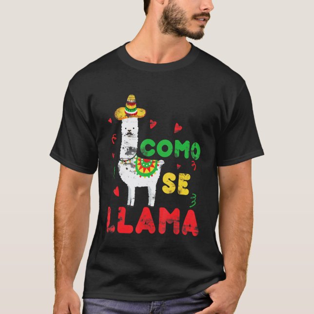 Camiseta Llama Fiesta Mexicana Cinco De Mayo (Anverso)
