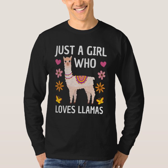 Camiseta Llama For Women Girls Llama  Farm Animal (Anverso)