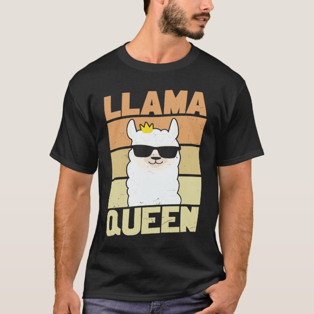 Camiseta Llama  Funny Cute Retro Style Alpaca Graphic Plus  (Anverso)