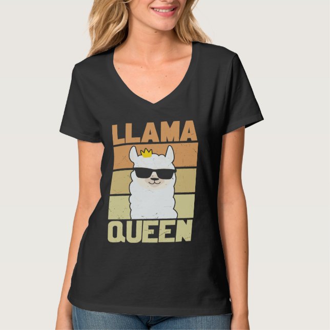 Camiseta Llama  Funny Cute Retro Style Alpaca Graphic Plus  (Anverso)