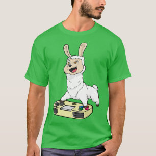 Camiseta Llama Gamepad Kawaii