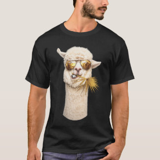 Camiseta Llama genial con gafas de sol