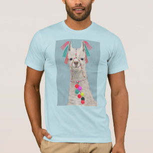 Camiseta Llama grabada - Blanco