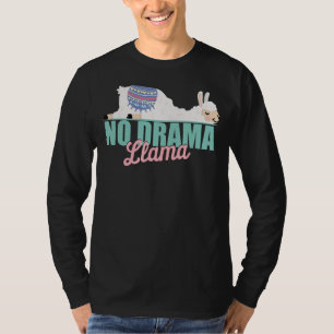 Camiseta Llama graciosa cita de corte sin drama tendiendo l