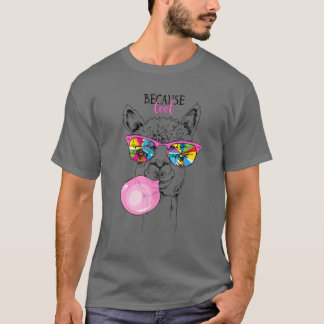 Camiseta Llama Graciosa En Gafas De Arcoiris, Goma De Burbu