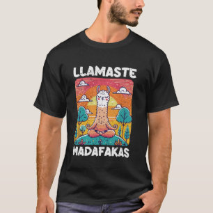 Camiseta Llama graciosa para los amantes del yoga - Retro L