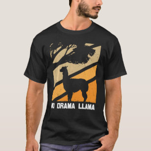 Camiseta Llama Gráfica Gráfica Gráfica de Estilo Retro Gráf