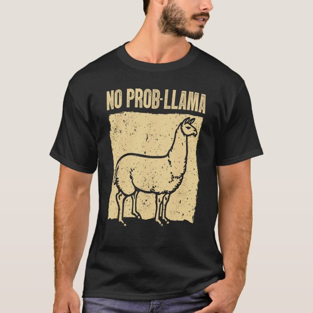 Camiseta Llama Guay Para Hombres Mujeres Sin Granja Prob Ll (Anverso)