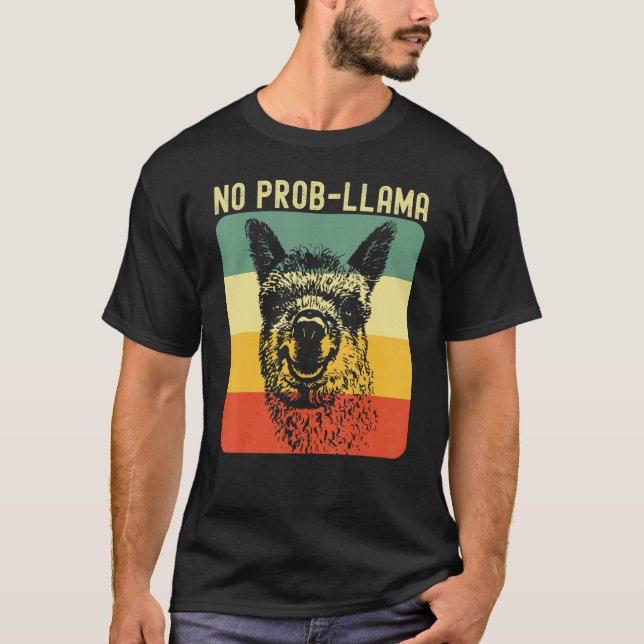 Camiseta Llama Guay Para Hombres Mujeres Sin Granja Prob Ll (Anverso)