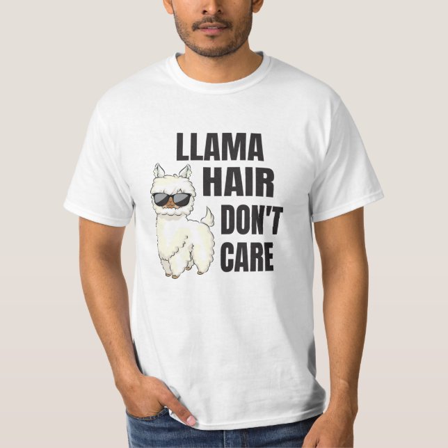 Camiseta Llama Hair Funny Sayings Alpaca (Anverso)