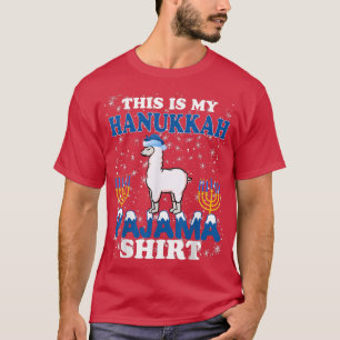 Camiseta Llama Hanukkah Pajama Chanukah Menorah Jewis graci