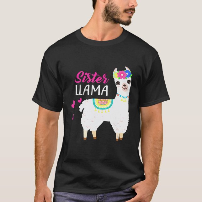 Camiseta Llama Hermana para Mujeres (Anverso)
