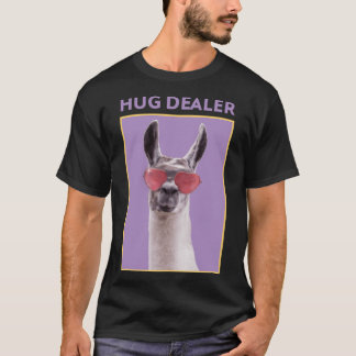 Camiseta Llama Hug Dealer Humor Pun Gráfico Adulto