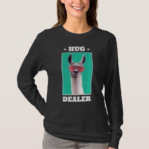 Camiseta Llama Hug Dealer Llama Gafas de sol Animal Lama