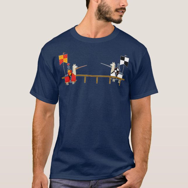 Camiseta Llama Jousting Funny Medieval Knight Lance (Anverso)