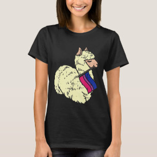 Camiseta Llama LGBT gay calibre color de bandera bisexual a