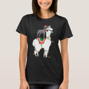 Camiseta Llama llama a gran danés enciende a Santa Navidade