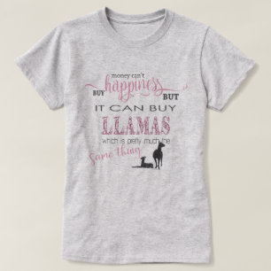 Camiseta LLAMA LOVER   Dinero no puede comprar felicidad