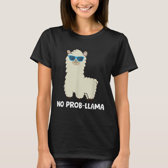 Camiseta Llama Lover - No Prob-llama Alpaca No Probllama Pr (Anverso)