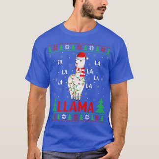 Camiseta Llama Lover Xmas enciende feos Fa La Llama Christ