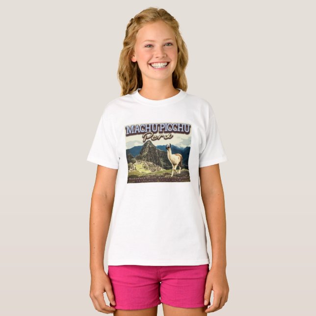 CAMISETA LLAMA - MACHU PICCHU PERU (Anverso completo)