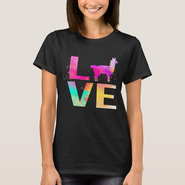 Camiseta Llama Mamá Colorida  Llama (Anverso)